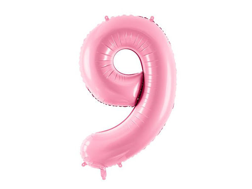 Picture of FOIL BALLOON NUMBER 9 PASTEL PINK 34 INCH